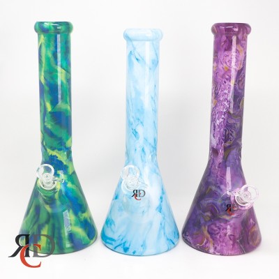 WATER PIPE BEAKER TIE DYE/ MARBLE 1CT